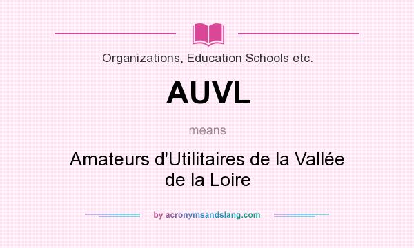 What does AUVL mean? It stands for Amateurs d`Utilitaires de la Vallée de la Loire