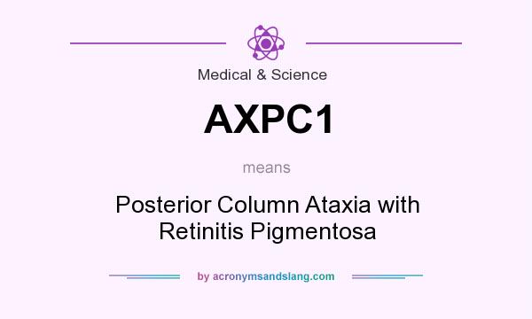 What does AXPC1 mean? It stands for Posterior Column Ataxia with Retinitis Pigmentosa