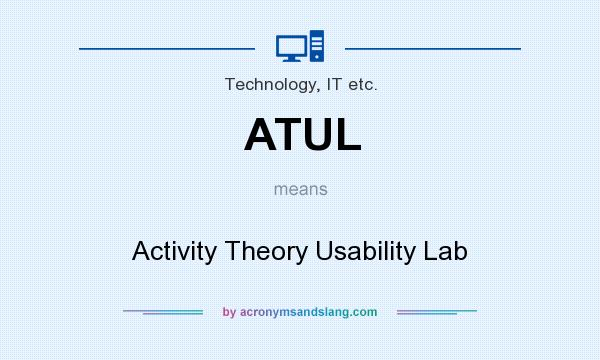 What does ATUL mean? It stands for Activity Theory Usability Lab