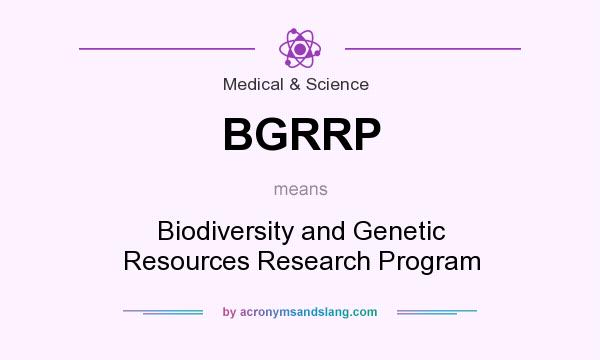 What does BGRRP mean? It stands for Biodiversity and Genetic Resources Research Program