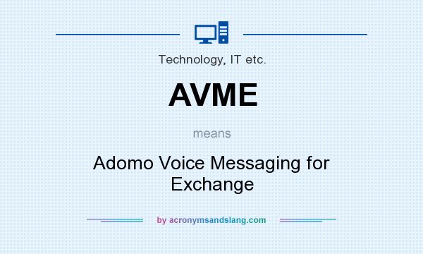 What does AVME mean? It stands for Adomo Voice Messaging for Exchange
