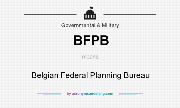 What does BFPB mean? It stands for Belgian Federal Planning Bureau
