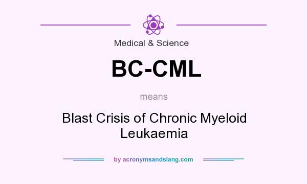 What does BC-CML mean? It stands for Blast Crisis of Chronic Myeloid Leukaemia