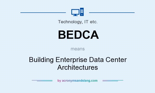 What does BEDCA mean? It stands for Building Enterprise Data Center Architectures
