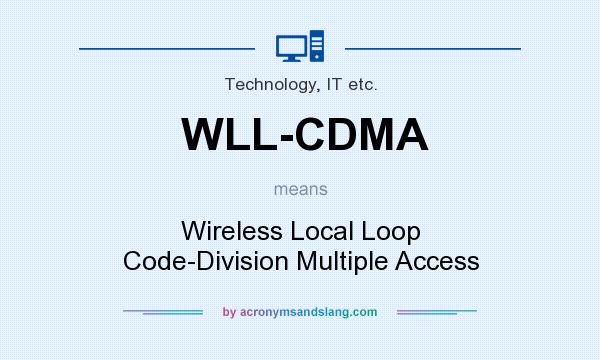 What does WLL-CDMA mean? It stands for Wireless Local Loop Code-Division Multiple Access