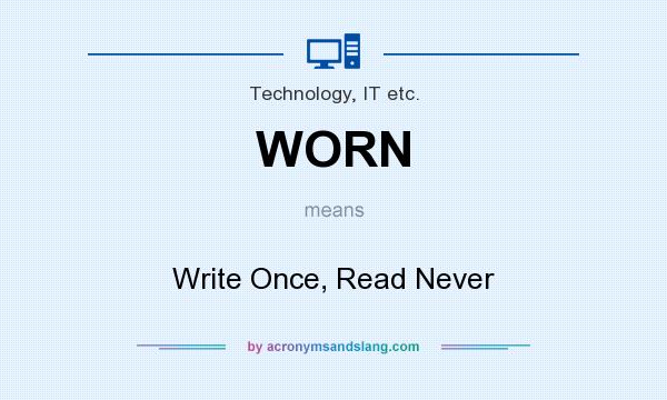 What Does WORN Mean Definition Of WORN WORN Stands For Write Once 