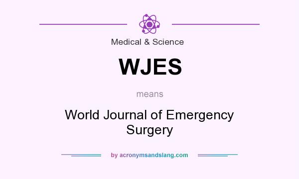 What does WJES mean? It stands for World Journal of Emergency Surgery