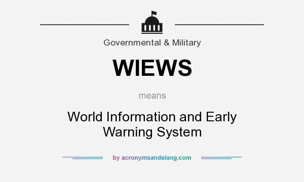 What does WIEWS mean? It stands for World Information and Early Warning System