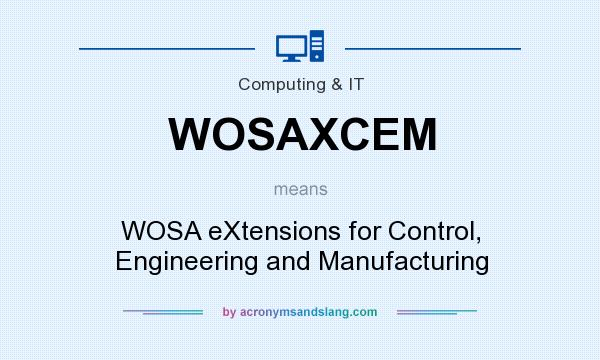 What does WOSAXCEM mean? It stands for WOSA eXtensions for Control, Engineering and Manufacturing