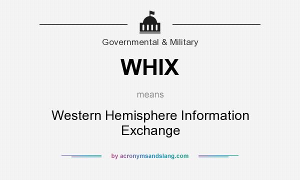 What does WHIX mean? It stands for Western Hemisphere Information Exchange