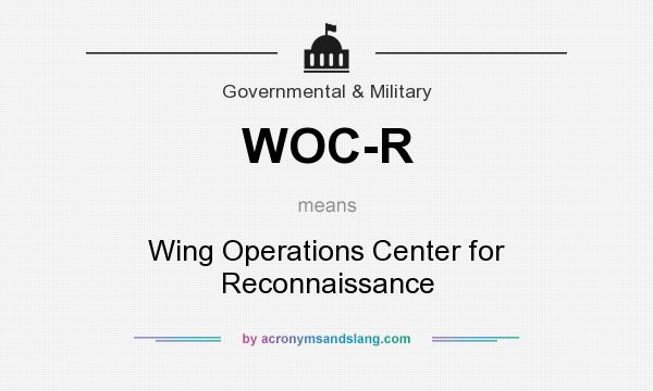 What does WOC-R mean? It stands for Wing Operations Center for Reconnaissance