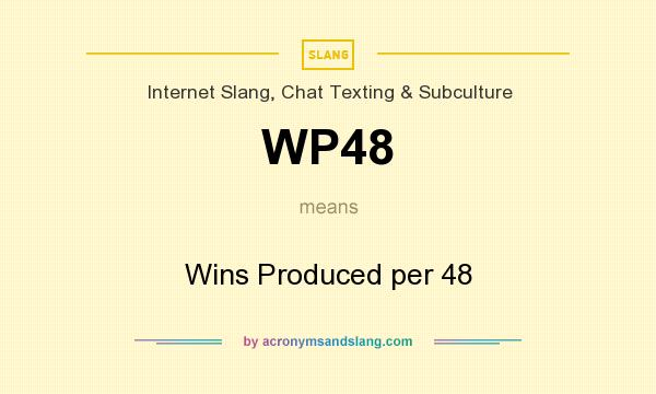 What does WP48 mean? It stands for Wins Produced per 48