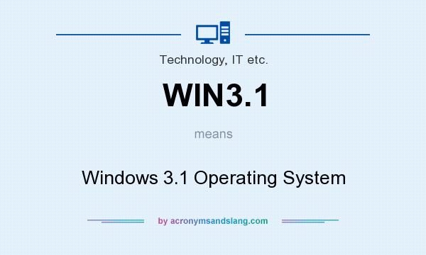 What does WIN3.1 mean? It stands for Windows 3.1 Operating System