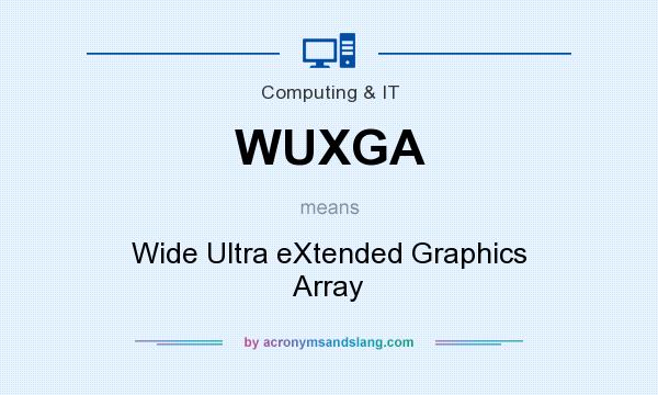 What does WUXGA mean? It stands for Wide Ultra eXtended Graphics Array