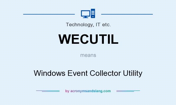 What does WECUTIL mean? It stands for Windows Event Collector Utility