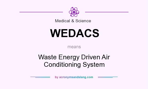 What does WEDACS mean? It stands for Waste Energy Driven Air Conditioning System