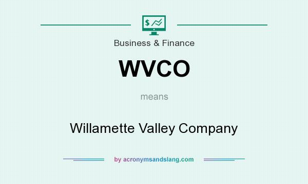 What does WVCO mean? It stands for Willamette Valley Company