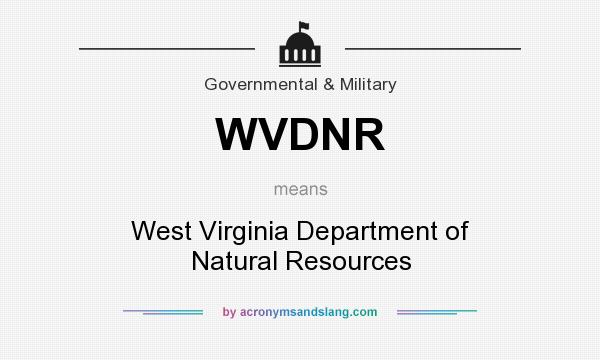 What does WVDNR mean? It stands for West Virginia Department of Natural Resources
