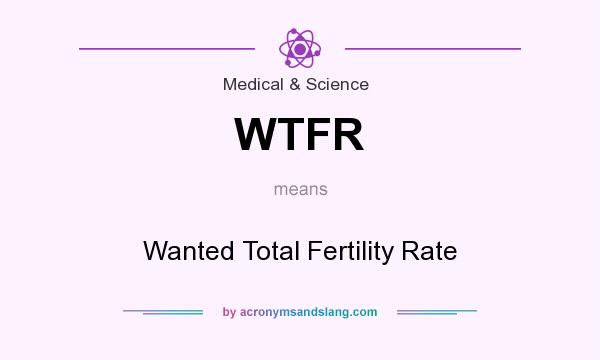 What does WTFR mean? It stands for Wanted Total Fertility Rate