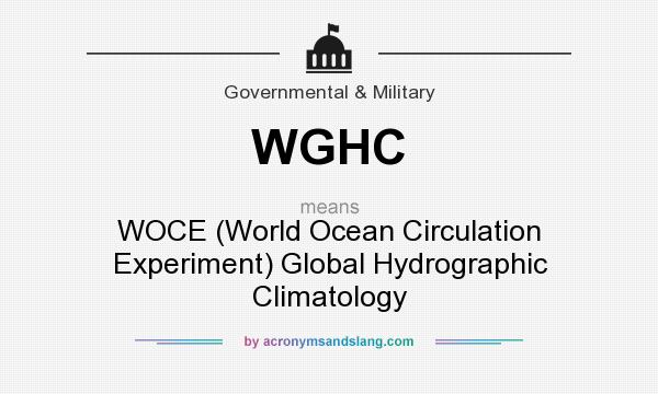 What does WGHC mean? It stands for WOCE (World Ocean Circulation Experiment) Global Hydrographic Climatology