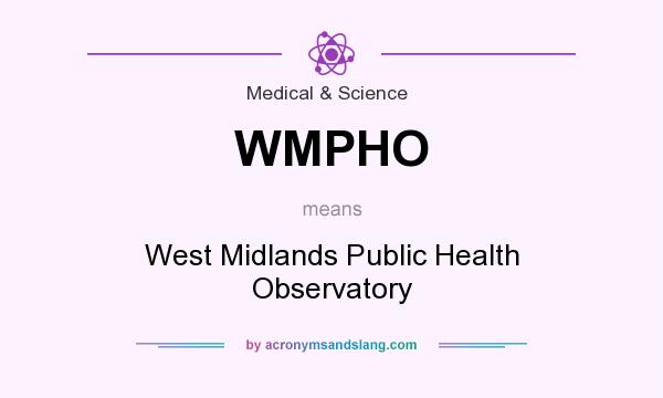 What does WMPHO mean? It stands for West Midlands Public Health Observatory