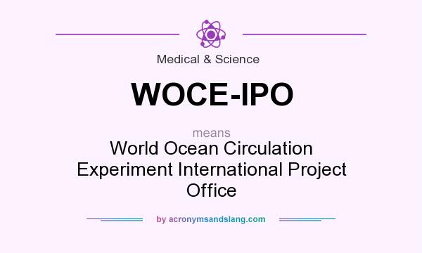 What does WOCE-IPO mean? It stands for World Ocean Circulation Experiment International Project Office