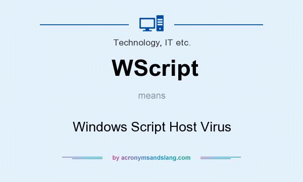 What does WScript mean? It stands for Windows Script Host Virus