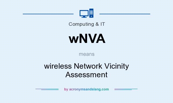 What does wNVA mean? It stands for wireless Network Vicinity Assessment