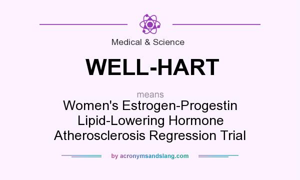 What does WELL-HART mean? It stands for Women`s Estrogen-Progestin Lipid-Lowering Hormone Atherosclerosis Regression Trial