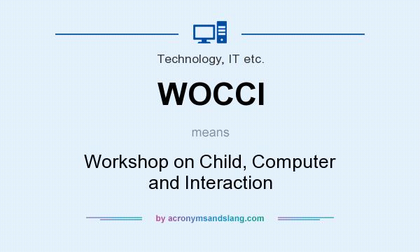 What does WOCCI mean? It stands for Workshop on Child, Computer and Interaction