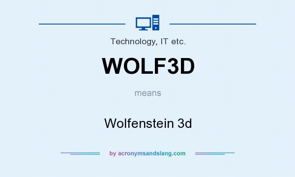 What does WOLF3D mean? It stands for Wolfenstein 3d