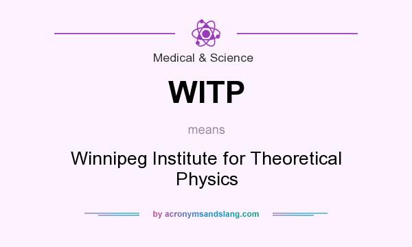 What does WITP mean? It stands for Winnipeg Institute for Theoretical Physics
