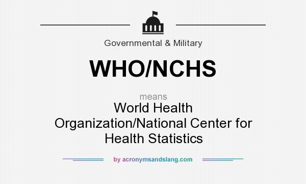 What does WHO/NCHS mean? It stands for World Health Organization/National Center for Health Statistics