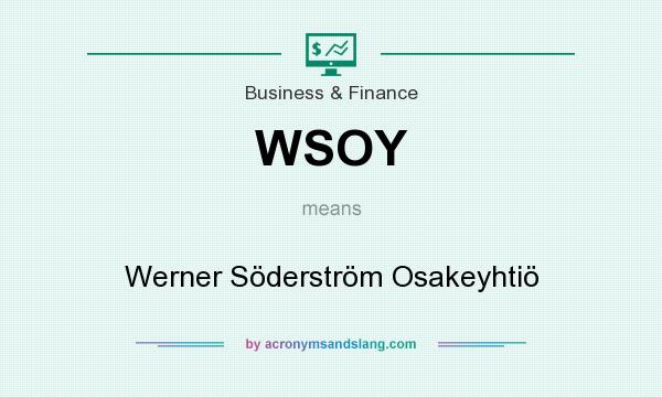 What does WSOY mean? It stands for Werner Söderström Osakeyhtiö