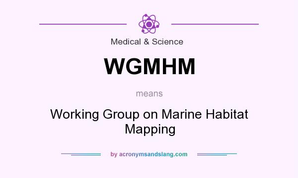 What does WGMHM mean? It stands for Working Group on Marine Habitat Mapping
