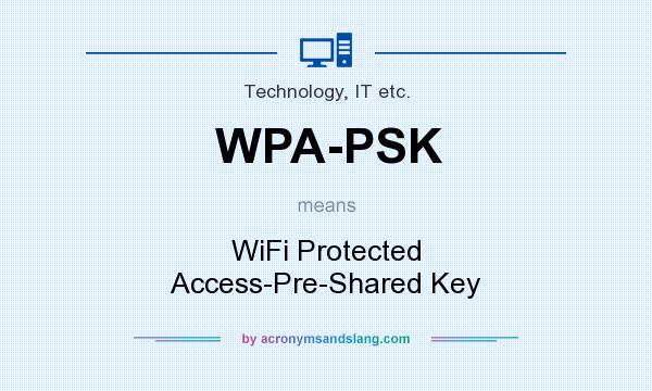What does WPA-PSK mean? It stands for WiFi Protected Access-Pre-Shared Key