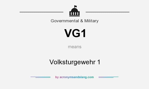 What does VG1 mean? It stands for Volksturgewehr 1