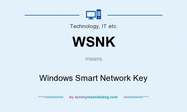 What does WSNK mean? It stands for Windows Smart Network Key