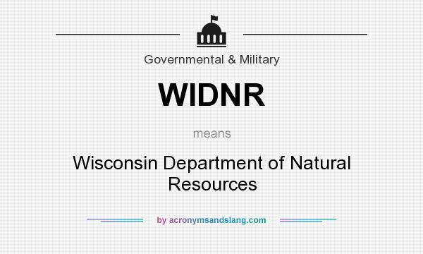 What does WIDNR mean? It stands for Wisconsin Department of Natural Resources