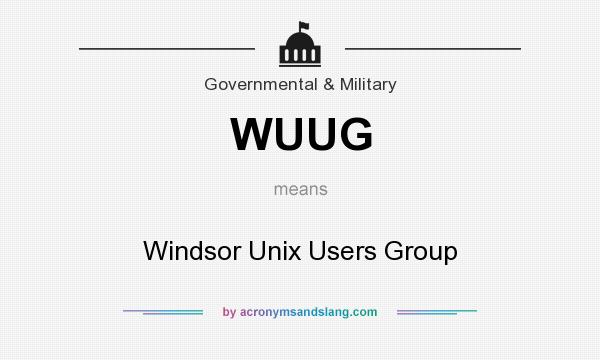 What does WUUG mean? It stands for Windsor Unix Users Group