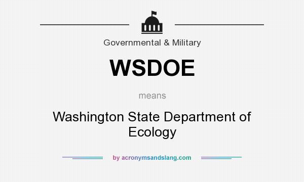What does WSDOE mean? It stands for Washington State Department of Ecology