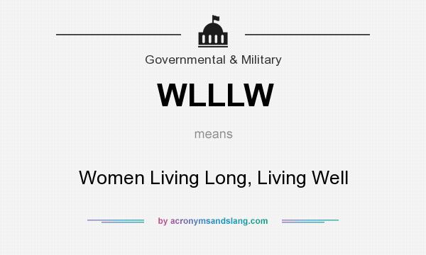 What does WLLLW mean? It stands for Women Living Long, Living Well
