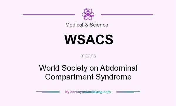 What does WSACS mean? It stands for World Society on Abdominal Compartment Syndrome