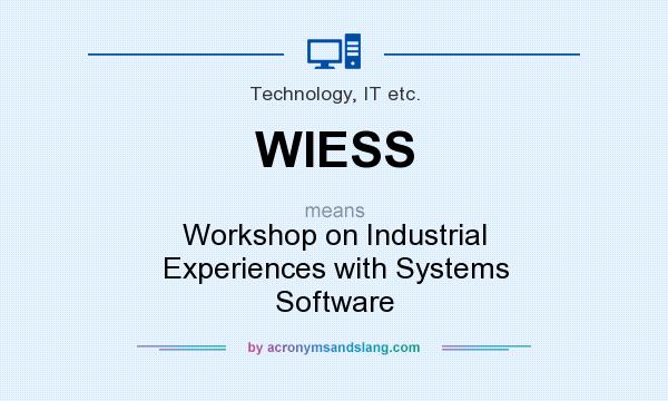 What does WIESS mean? It stands for Workshop on Industrial Experiences with Systems Software