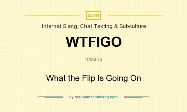 What does WTFIGO mean? It stands for What the Flip Is Going On