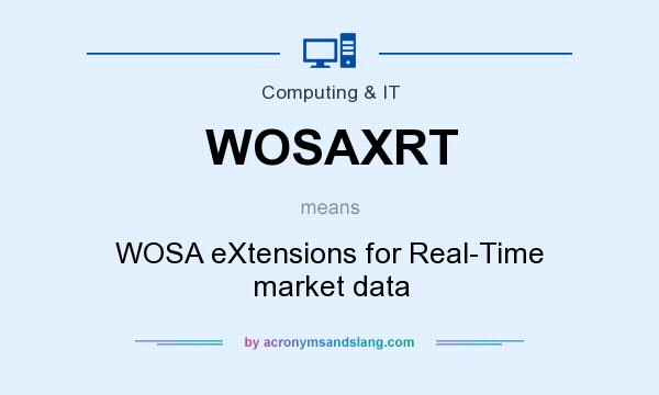 What does WOSAXRT mean? It stands for WOSA eXtensions for Real-Time market data