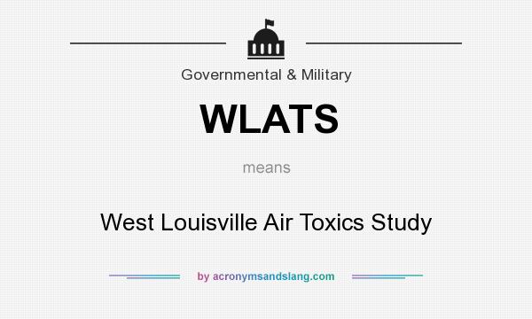 What does WLATS mean? It stands for West Louisville Air Toxics Study