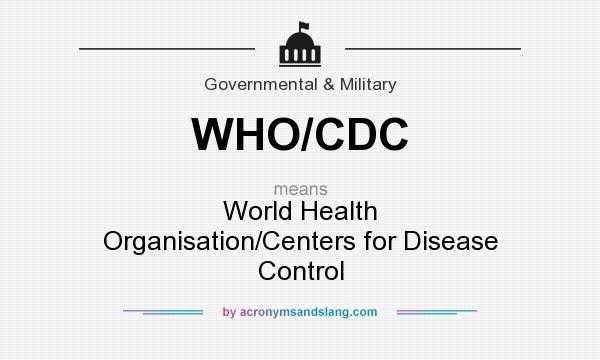 What does WHO/CDC mean? It stands for World Health Organisation/Centers for Disease Control