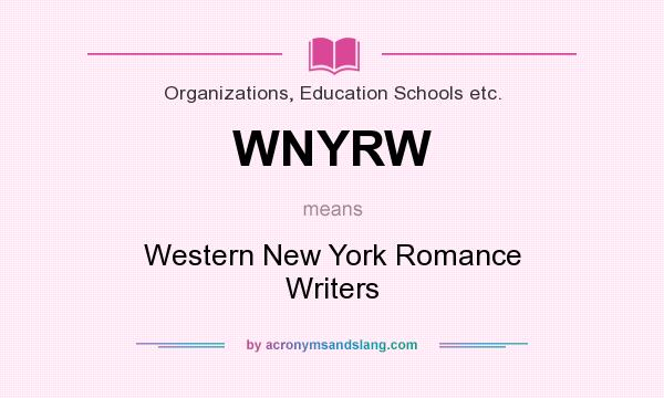 What does WNYRW mean? It stands for Western New York Romance Writers