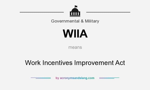 What does WIIA mean? It stands for Work Incentives Improvement Act